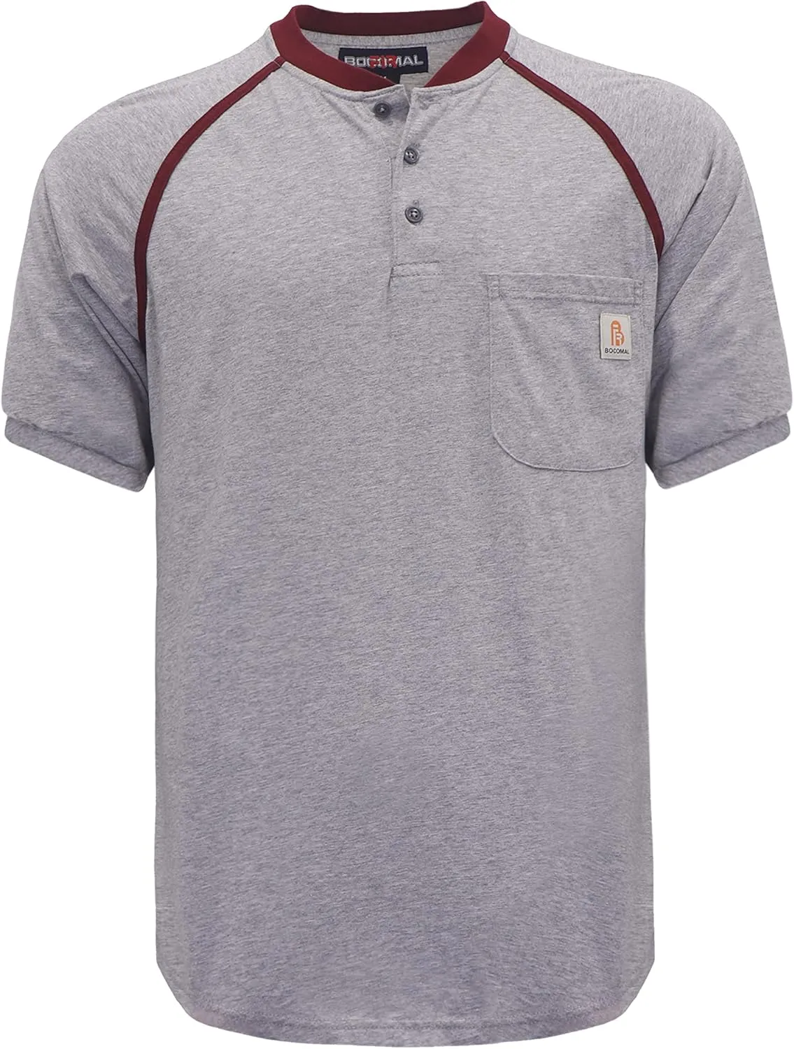 BOCOMAL FR Shirts 5.5oz Light Weight Henley and Short Sleeve Flame Resistant/Fire Retardant Clothing Shirt