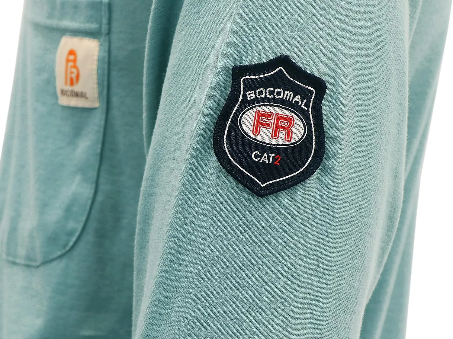 BOCOMAL FR Shirts Flame Resistant Shirt 5.5oz 100% Cotton Light Weight CAT2 Fire Retardant Henley Shirts