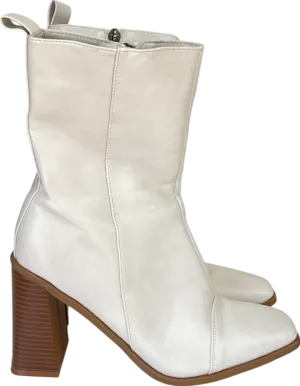 dorothy perkins White Block Heel Ankle Boots UK 6 EU 39 👠