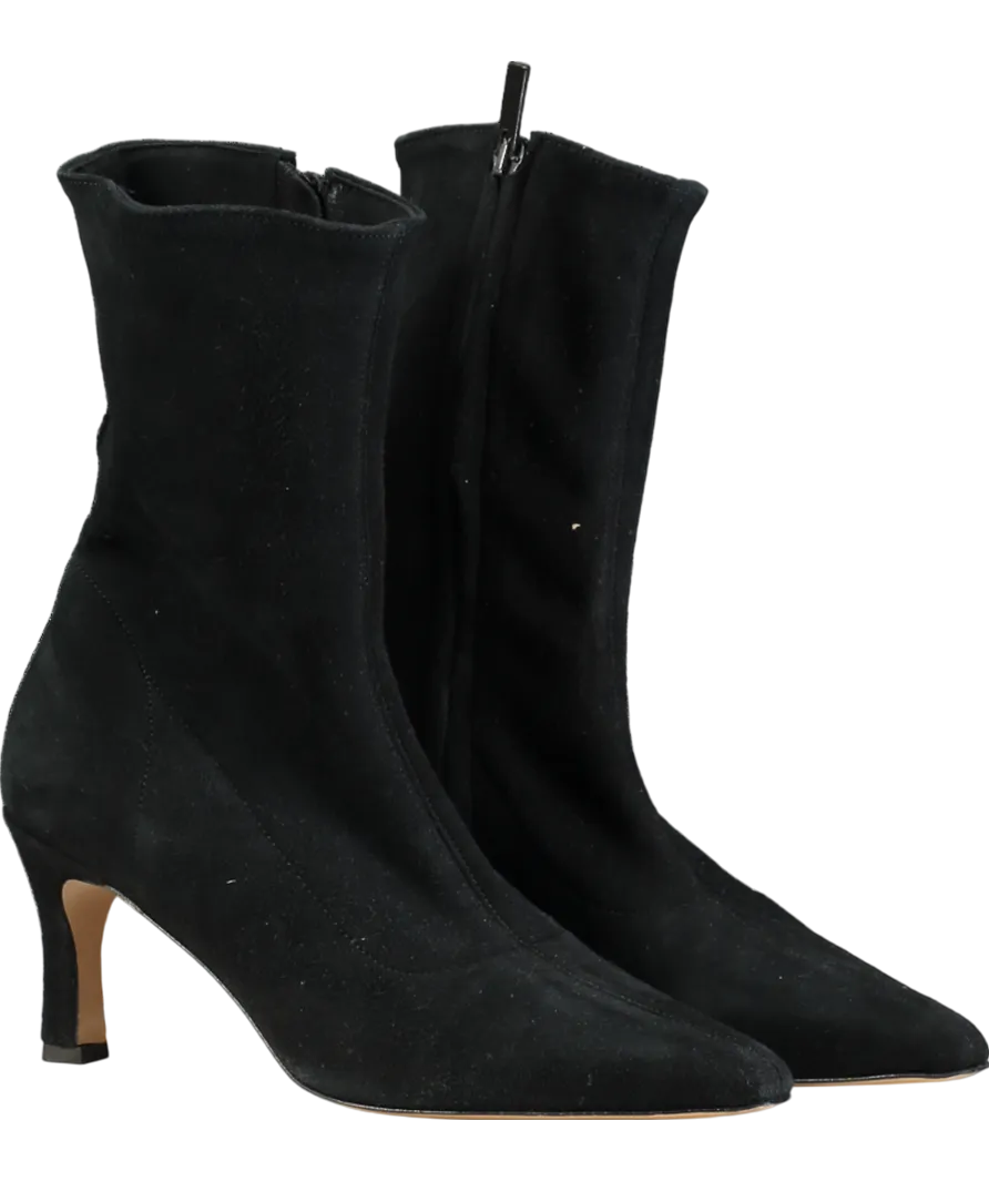 Flattered Carolina Black Suede Ankle Boots UK 7 EU 40 👠