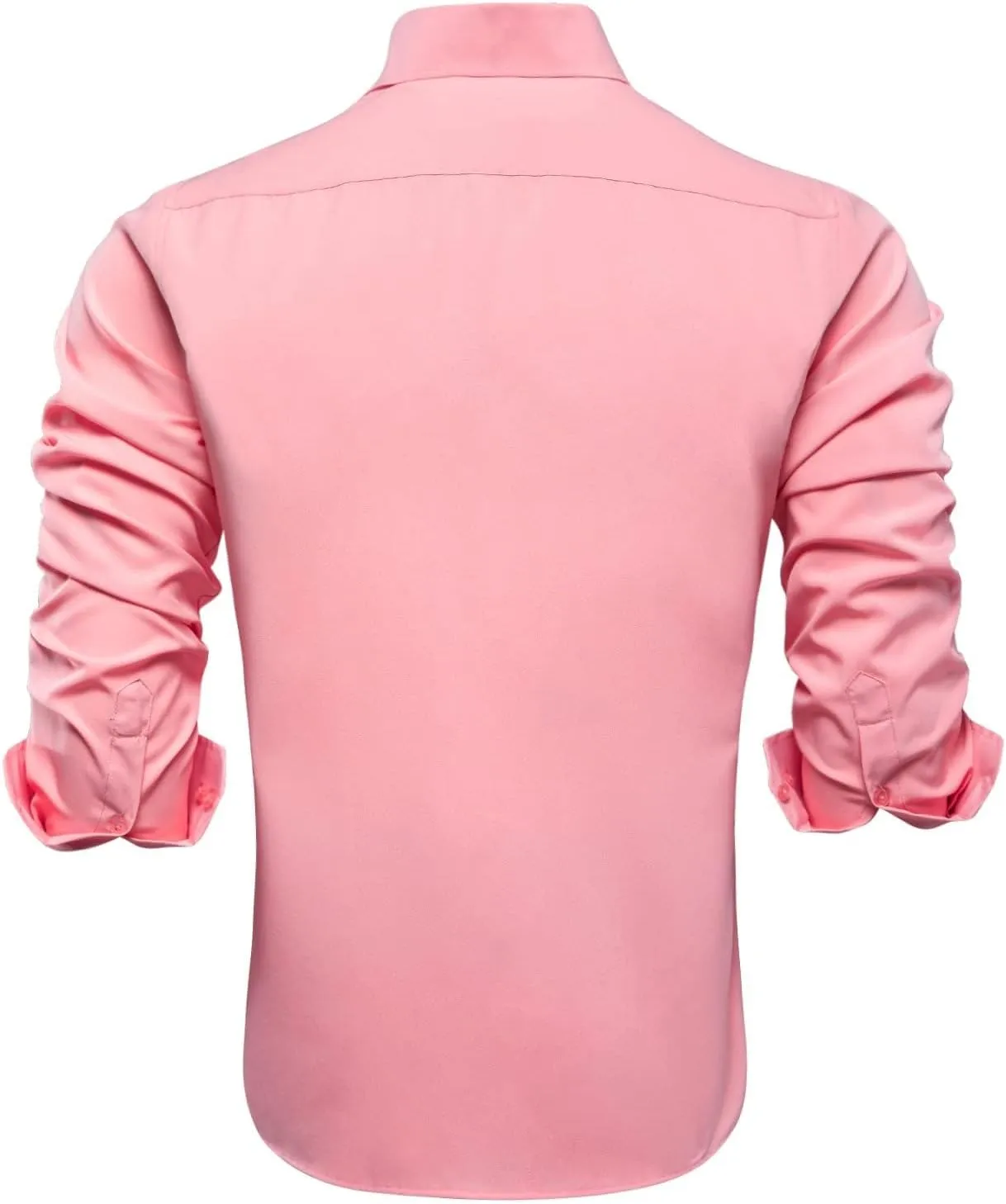 Hi-Tie Men's 4 Way Stretch Dress Shirts Long Sleeve Button Down Wrinkle Free Casual Formal Dress Shirt for Men