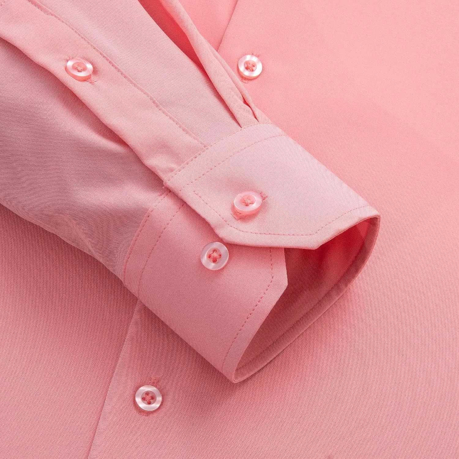 Hi-Tie Men's 4 Way Stretch Dress Shirts Long Sleeve Button Down Wrinkle Free Casual Formal Dress Shirt for Men