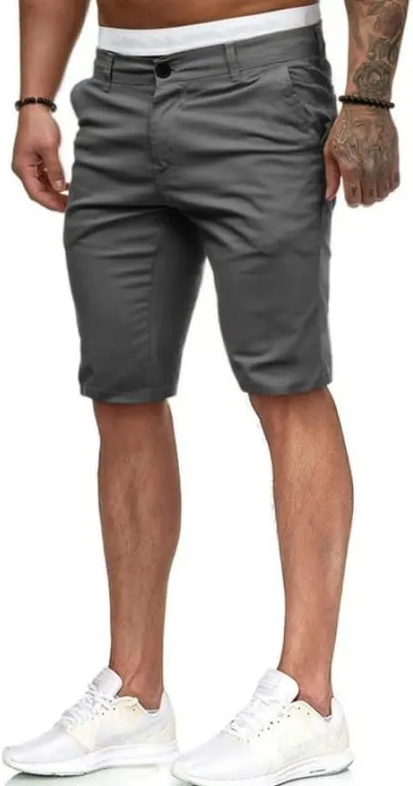 HUNGSON Men's Casual Shorts Lightweight Golf Shorts with 4 Pockets Stretch Quick Dry Comfy Work Shorts