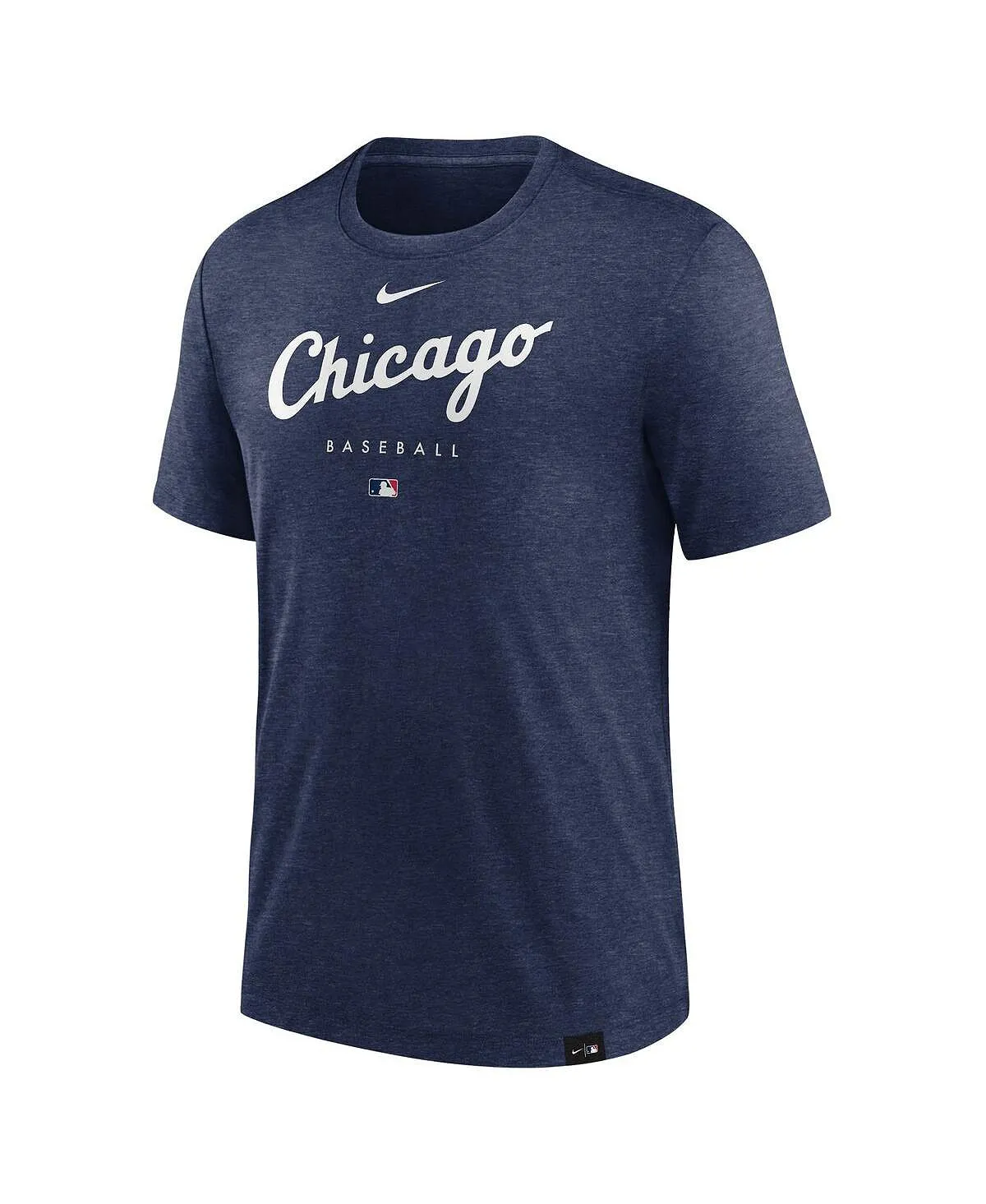 Men's Heather Navy Chicago White Sox Authentic Collection Early Work Tri-Blend Performance Nike T-Shirt