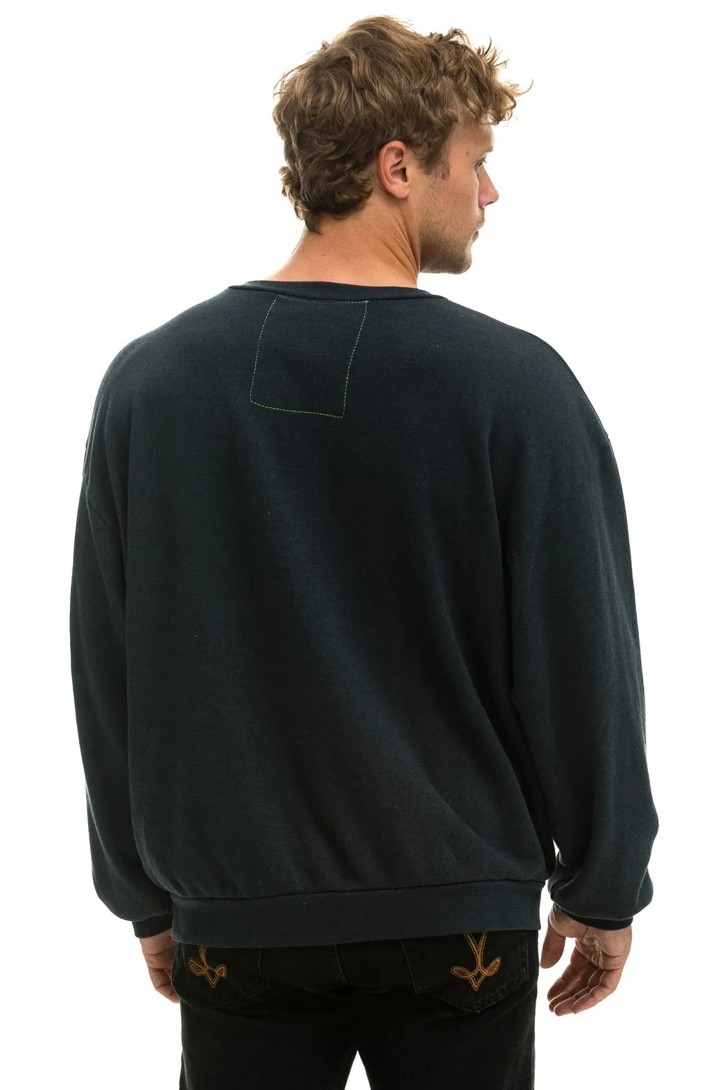PRAY FOR SNOW RELAXED CREW SWEATSHIRT - CHARCOAL