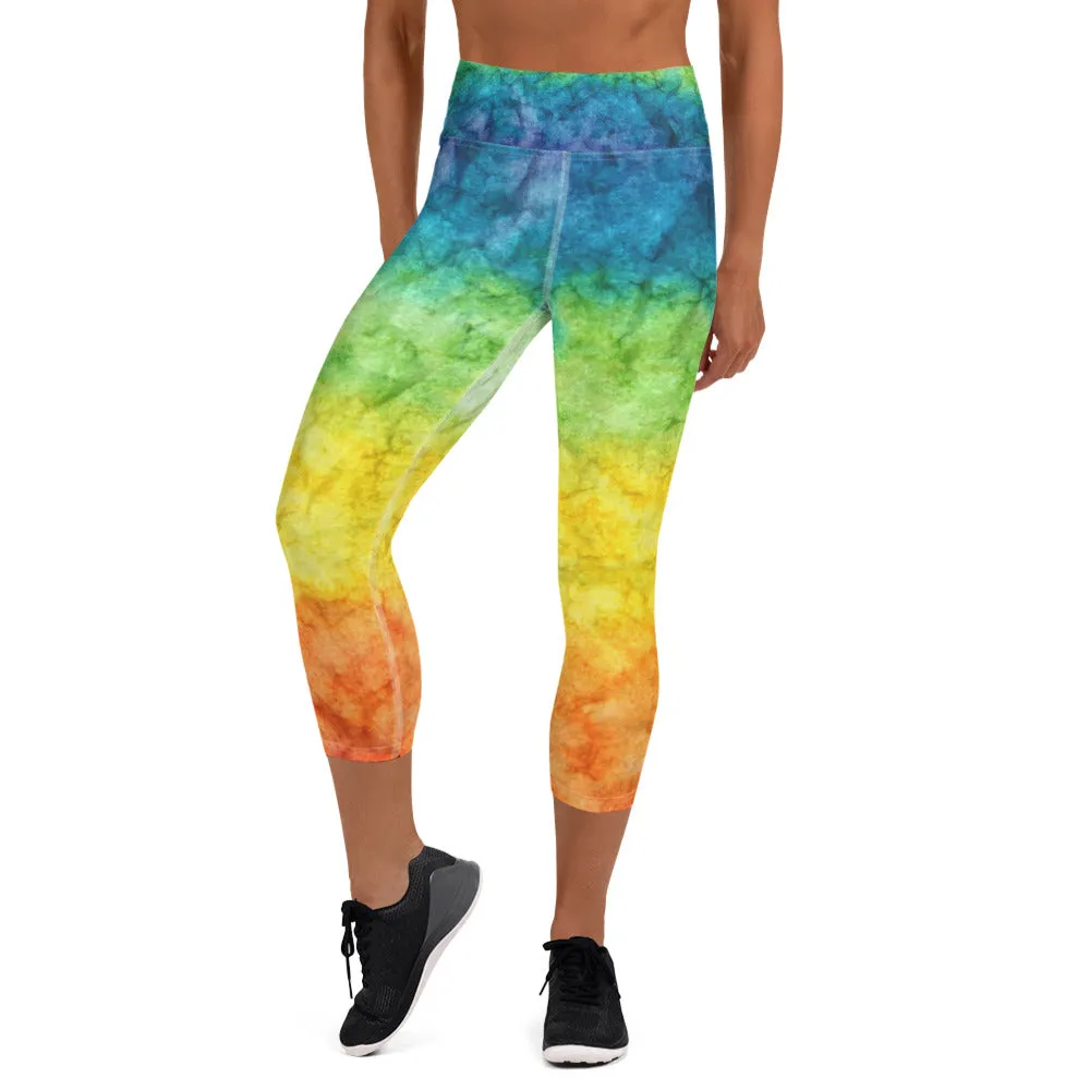 Rainbow High Waist Capri