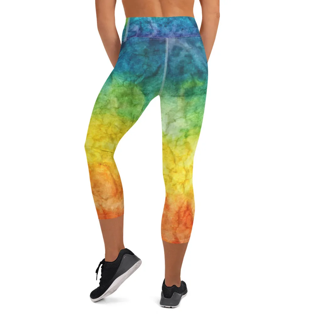 Rainbow High Waist Capri