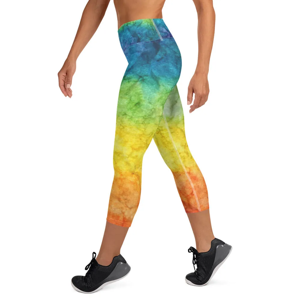 Rainbow High Waist Capri