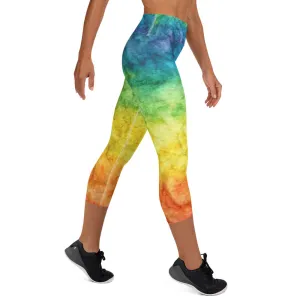 Rainbow High Waist Capri