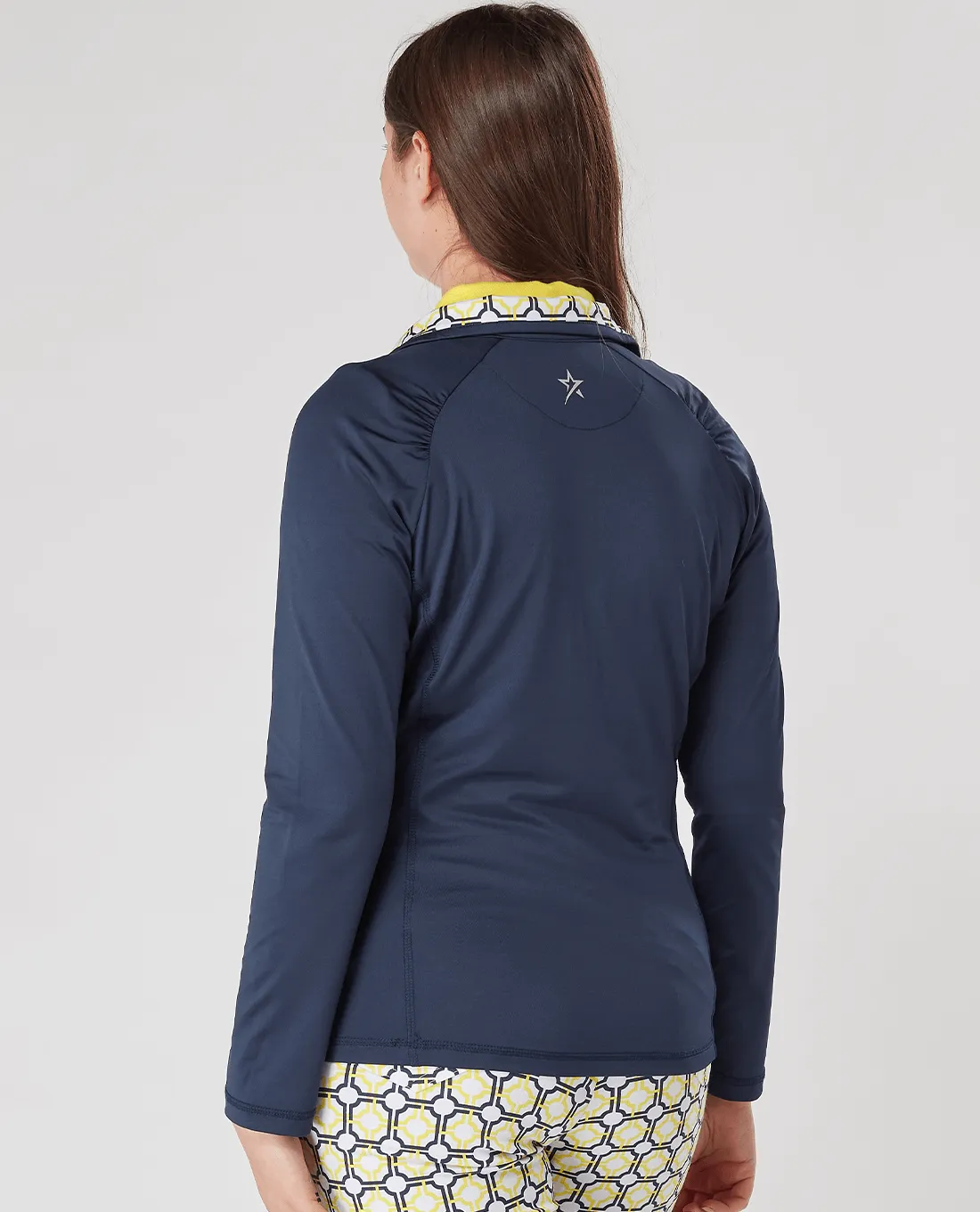 SIZE S - SWING OUT SISTER Celeste 1/4 Zip Navy Sunshine