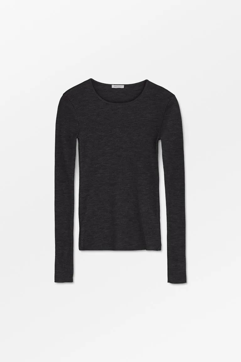 SKALL - Amy Blouse - Dark Grey Melange