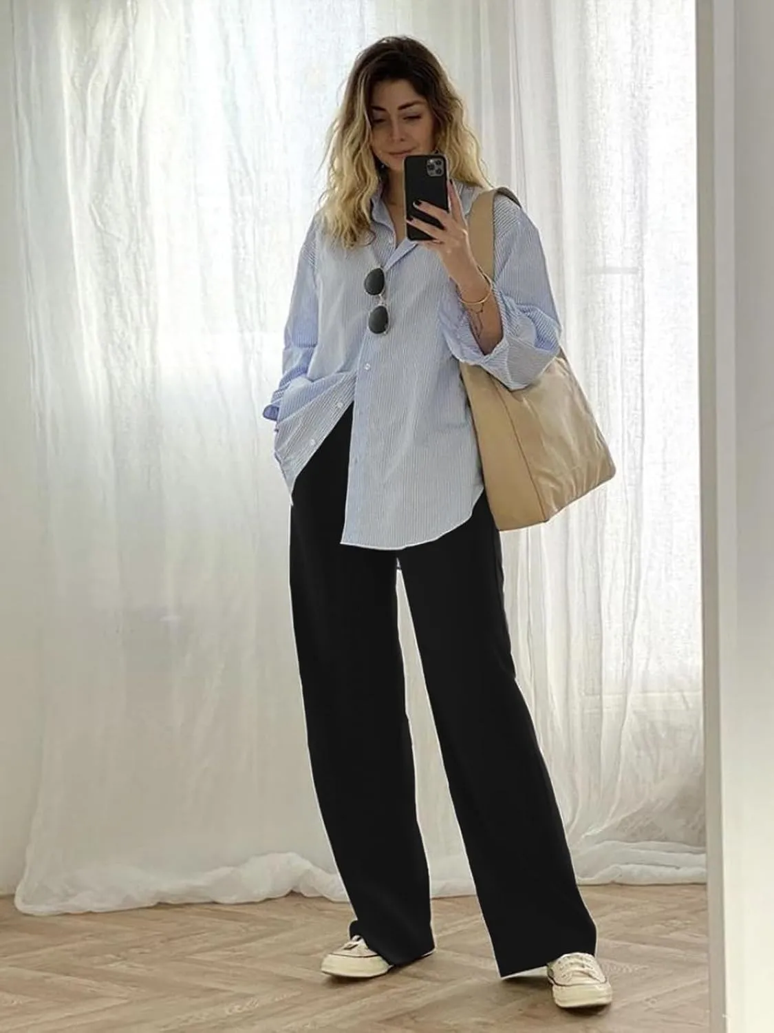 we fleece Wide Leg Pants Woman High Waist Yoga Pants with Pockets Casual Lounge Loose Dress Petitel Palazzo Sweatpants Pants